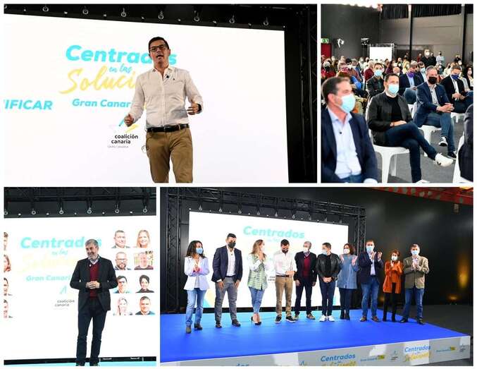 Collage de fotos de la convención nacionalista/Antonio Alí.